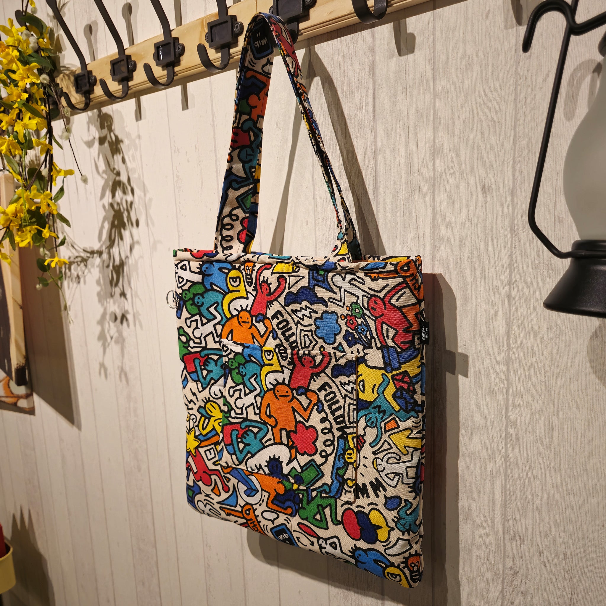 Keith Haring - Quilted Tote Bag 35x35 cm