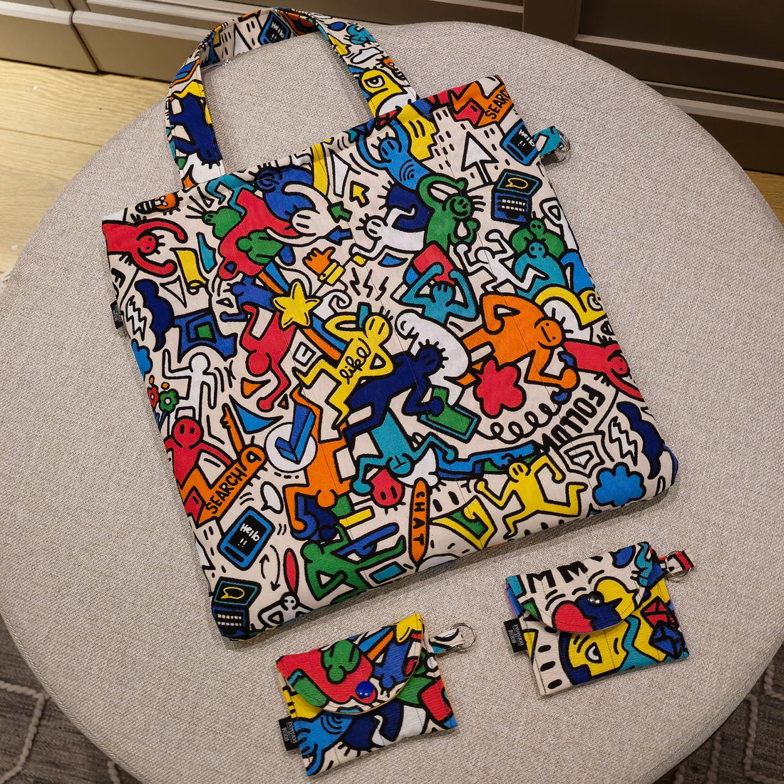 Keith Haring - Quilted Tote Bag 35x35 cm
